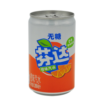 mini 迷你无糖芬达200ml*12罐装  小瓶装碳酸饮料 整箱