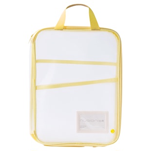 Nusign纽赛学科拉链袋小学生科目分类袋文件袋一年级入学书袋手提装笔袋拎书袋自习包补课包收纳袋提包A4透明