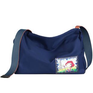 卡秀原创防水尼龙斜挎包2025新款百搭牛津布女包轻便大容量帆布包