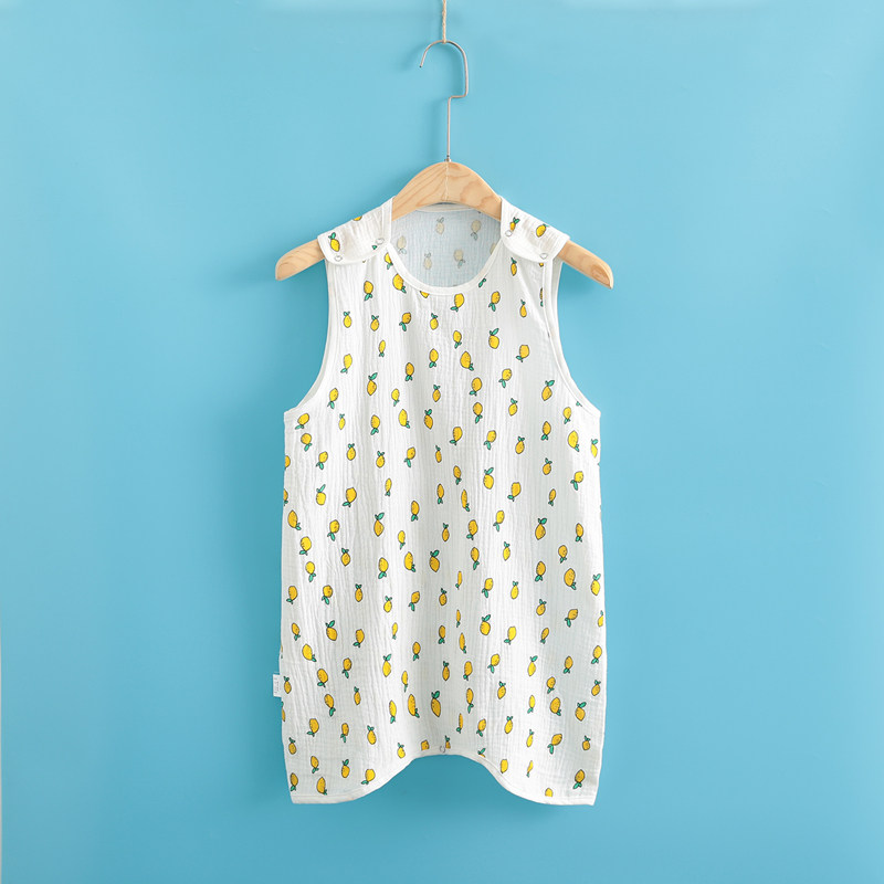 婴儿睡袋防踢被儿童纯棉纱布薄款新生男女宝宝春夏季护肚背心睡袍