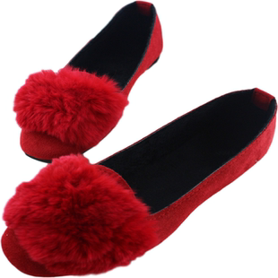 网红同款豆豆鞋女韩版加绒棉瓢鞋女鞋2021秋冬季一脚蹬毛毛鞋大码