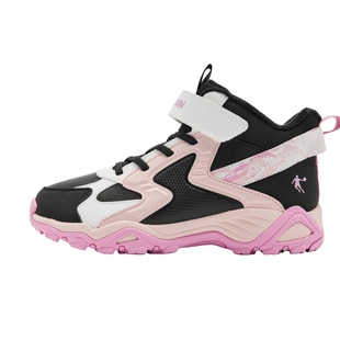 乔丹童鞋儿童棉鞋2026冬季新款高帮加绒女童二棉鞋儿童运动鞋冬鞋