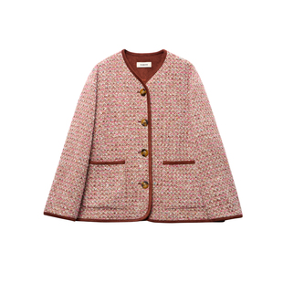 25冬【L*P马术系列~花式_羊毛粗花呢/V领/名媛小*香风】长袖/外套