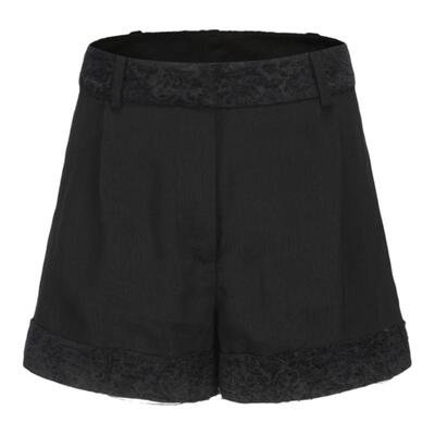 Elywood黑丝绒拼接短裤