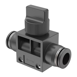 气动管道直通开关阀HVFF气路插管手动阀8mm气管控制阀门快速接头