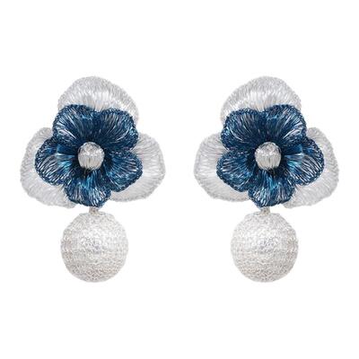 Dare买手店 beadsu workshop【植物志】双层花坠珠耳环花朵复古女