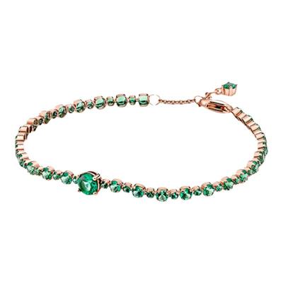 Pandora潘多拉奥莱闪耀Pavé密镶网球手链绿色素链