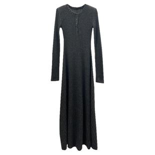 修身加厚羊绒针织连衣裙子2025秋冬女新款女装小个子内搭毛衣长裙