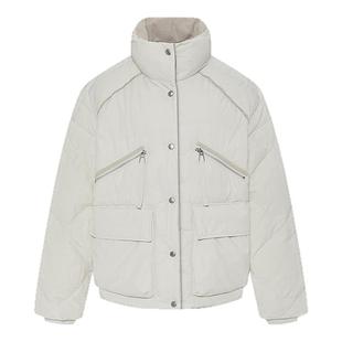 MOUSSY 2025冬季新品休闲大口袋短款羽绒夹克外套女028IAA30-1046