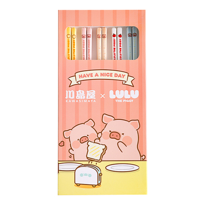 川岛屋&lulu猪陶瓷筷子家用分人