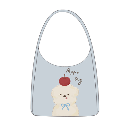 尼睿苹果小狗可爱休闲单肩包