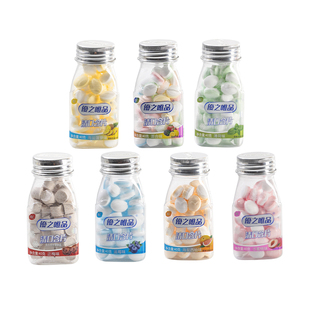 优之唯品维C清口含片清新无糖强劲清凉薄荷糖儿童零食糖果40gx4瓶