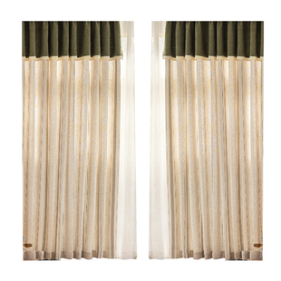 2025新款亚麻 环保中古风帘头窗帘田园卧室客厅遮阳挂钩式可定制