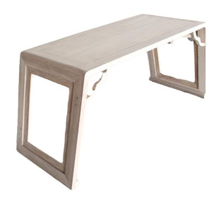 新中式北榆木餐桌茶桌画案书画桌白茬白胚坯茶楼会所家具简约琴桌