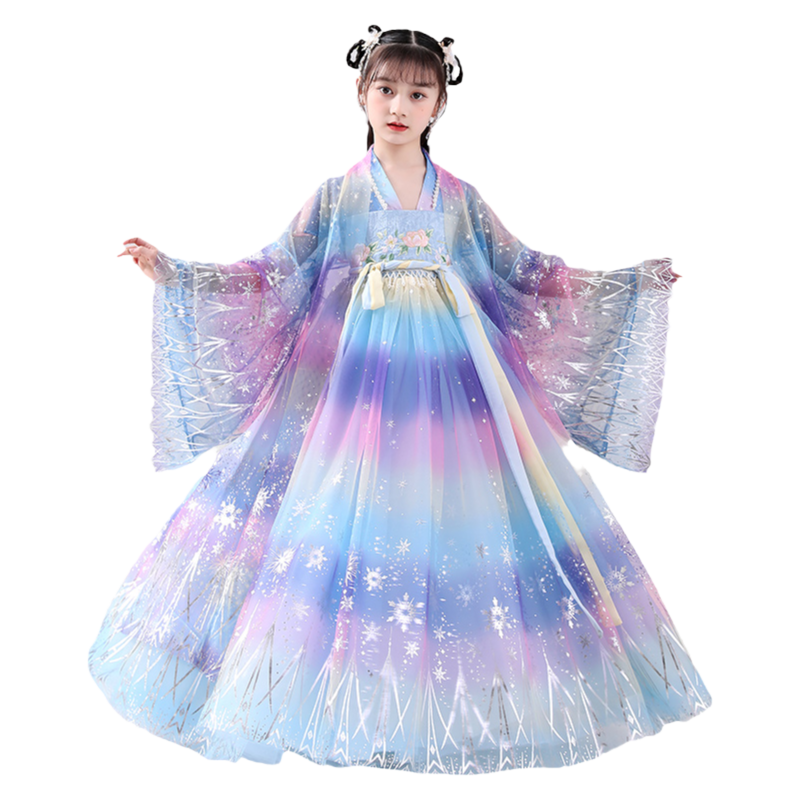 爱贝佳女童中国风连衣裙