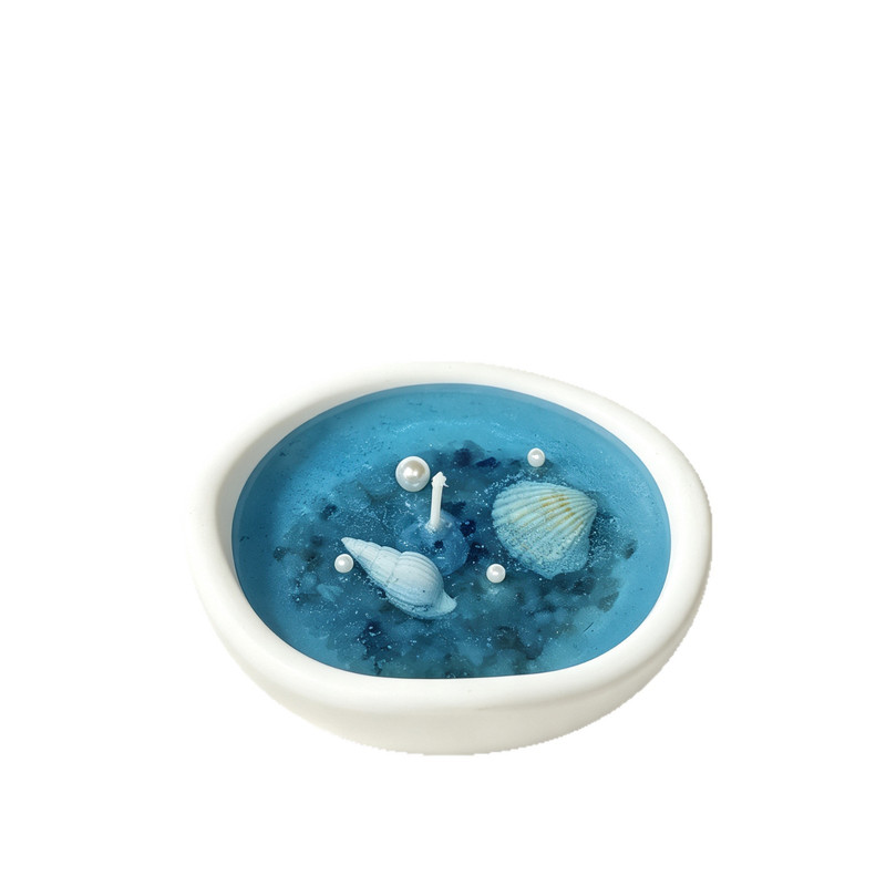 海盐贝壳浅碟香薰蜡烛空气清新