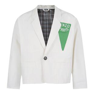KENZO高田贤三 男士LOGO刺绣航海风西装领夹克外套5VE224 9RT