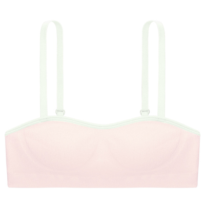 复古撞色半杯文胸穿出精致小胸