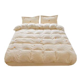 郁金香呀｜ins奶油少女加厚泰迪绒四件套冬天米色珊瑚法莱绒1.8笠