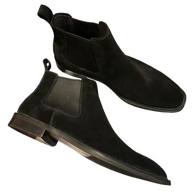 卡诺威士切尔西男真皮牛反绒