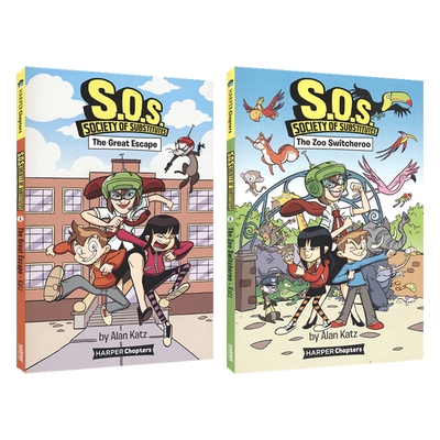 S.O.S. Society of Substitutes 01-02 请救援！替补社团2册套装  奇幻冒险初级章节书桥梁书 英文课外读物 英文原版进口儿童图书