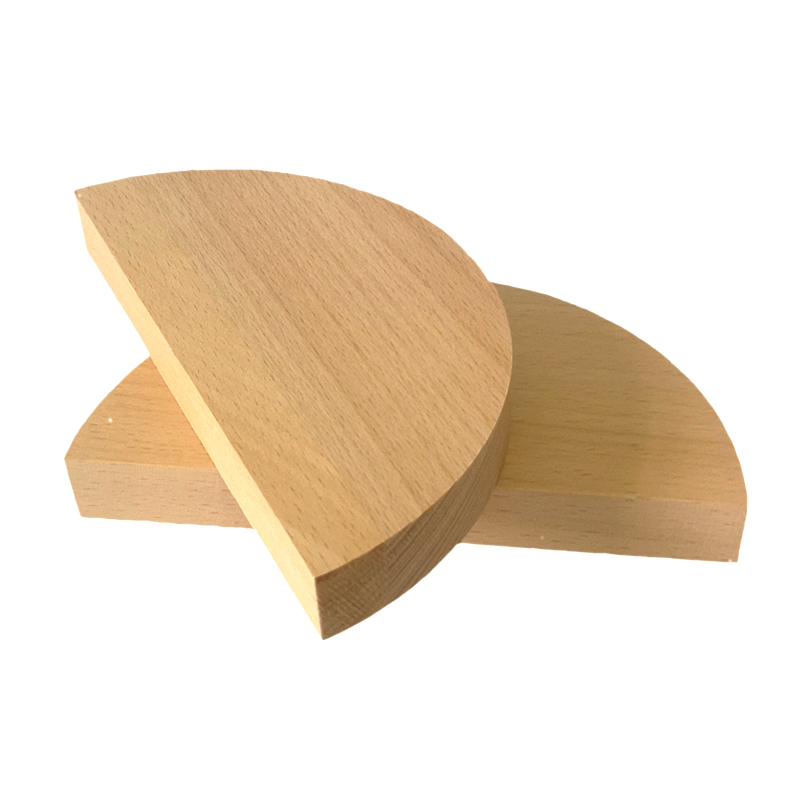 原木实木板榉木圆木板 半圆形模型手工DIY儿童木工木材料圆木片