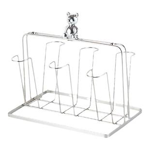 不锈钢12杯架倒扣客厅水杯收纳8杯杯架玻璃杯杯架家用高杯子收纳