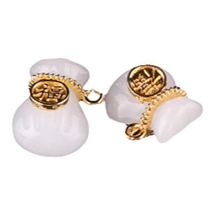 合金琉璃平安扣挂件 祥云锁项链吊坠中式古典饰品DIY配饰金属玻璃