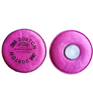 3M2097CN防尘滤棉电焊烟油烟含活性炭过滤棉除异味P100级防毒滤芯