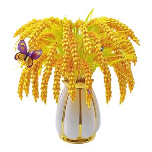 手工diy材料包麦穗稻穗串珠编织花束自己做桌面摆件米粒珠电视柜