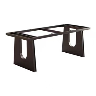 奢石餐桌支架极简大板桌腿大理石承重钢架岩板架办公桌脚书桌底座