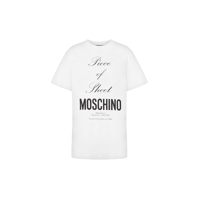 Moschino/莫斯奇诺  女士字母徽标装饰短袖T恤