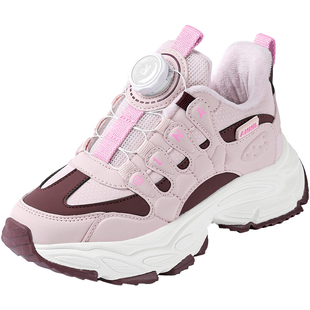 安奈儿女童二棉鞋2026冬季新款大童老爹鞋加绒冬鞋保暖儿童运动鞋