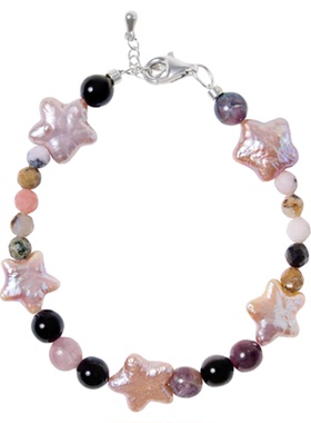 RiverineAdara碧玺水晶珍珠手链