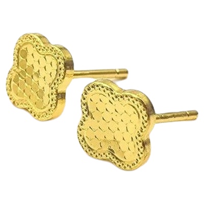 仿真黄金龙鳞碎碎冰耳钉送礼