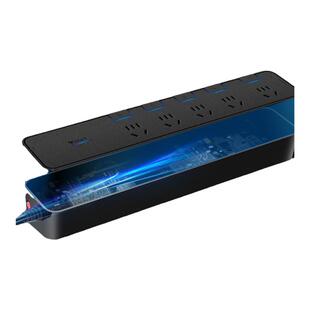 公牛抗电涌插座独立开关排插过载插排5插位3米多功能家用接插线板