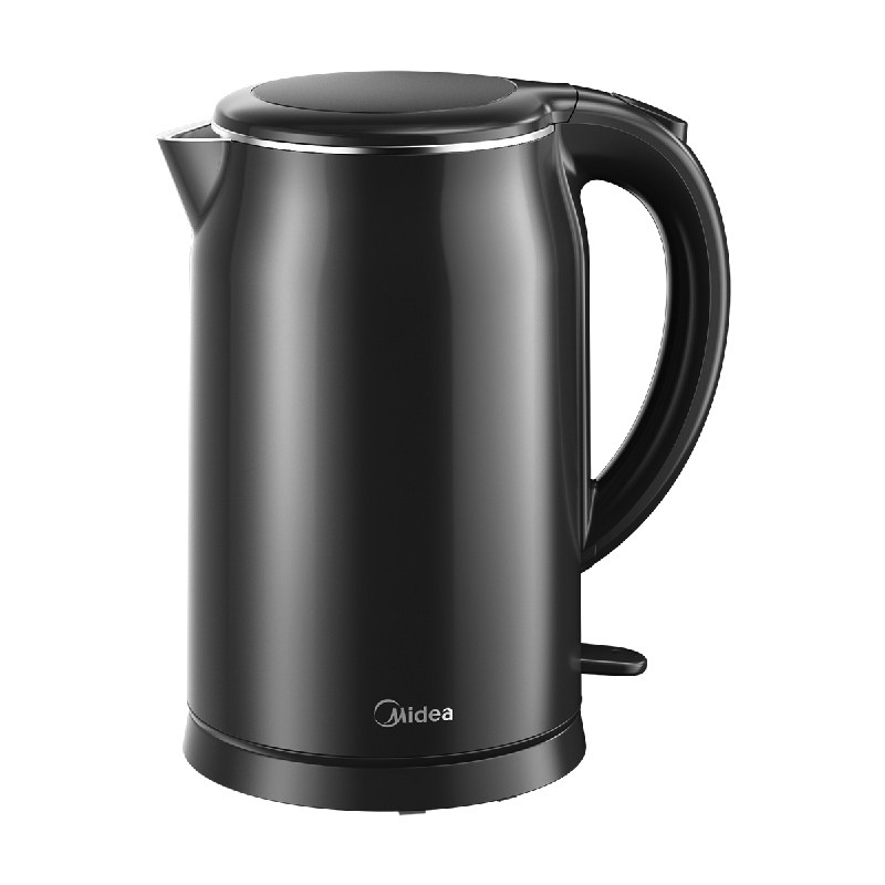 美的电热水壶家用1.7L大容量烧水壶自动断电防烫双层电水壶17M301