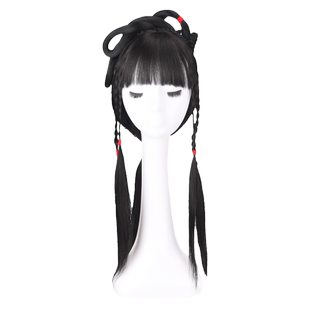 汉服头饰古装假发髻一体式发包古风红楼梦林黛玉造型全头套发饰品