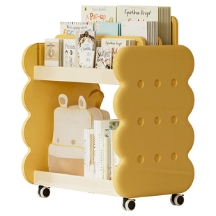 也雅儿童书架玩具收纳柜宝宝图书绘本床头收纳家用卡通落地置物架