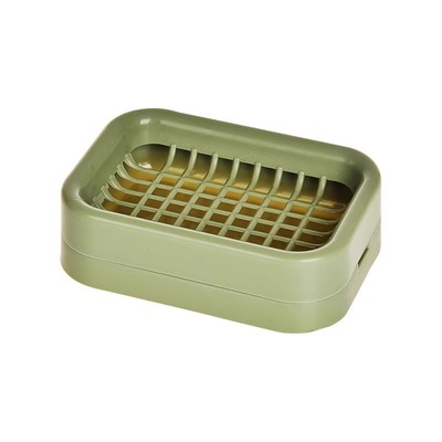 双层沥水肥皂盒家用创意网格