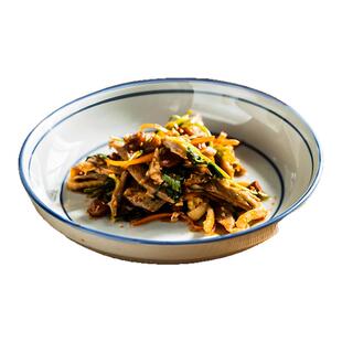 七寸盘子家用炒菜盘深盘青瓷菜盘精致漂亮餐盘复古老式餐具陶瓷盘