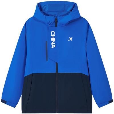 特步童装冲锋衣外套2024春秋三防