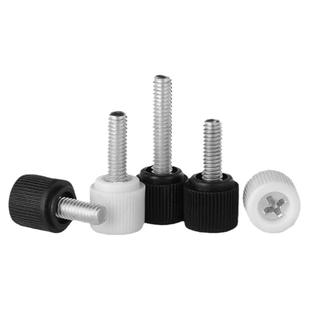 塑料十字圆柱头手拧螺丝手扭调节手柄电脑机箱侧板滚花螺丝M3M4