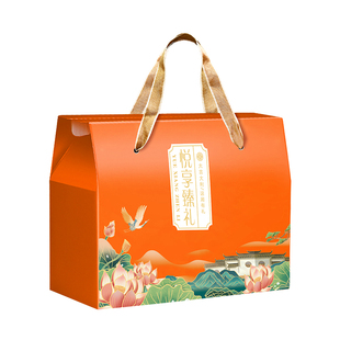新年通用礼品盒手工糕点土特产熟食腊味包装盒空盒发福利定制logo