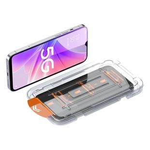 适用于OPPOA57钢化膜全屏覆盖防指纹无尘仓贴膜神器A57高清护眼抗蓝光手机膜OPPO新款防尘玻璃防摔防爆保护膜