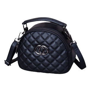 真皮菱格女士包包2026新款潮百搭小包斜挎女时尚手提单肩包小圆包