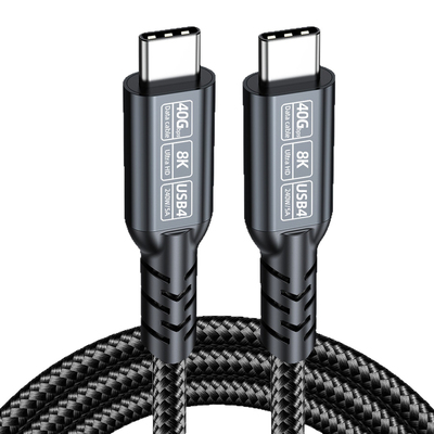 USB4数据线双type-ctoc 兼容雷电5/4/3传输线USB5/4/3.2高速线16K8K投屏线80G/40Gbps全功能数据线连接硬盘线