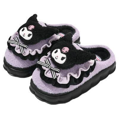 正版ip授权库洛米棉拖鞋女款冬季