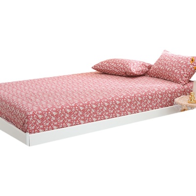 秋冬日式复古小碎花床单单件纯棉加厚斜纹1.21.51.82.0米床全棉布