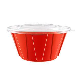 圆形一次性餐盒塑料外卖打包盒餐具快餐便当饭盒饭碗密封汤碗带盖